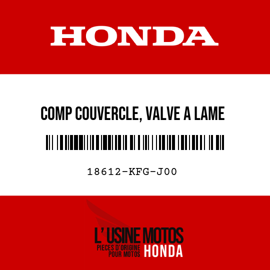 image de 18612-KFG-J00 COMP COUVERCLE, VALVE A LAME