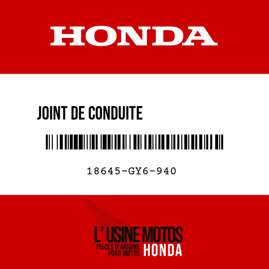 image de 18645-GY6-940 JOINT DE CONDUITE             D'ALIMENTATION EN AIR