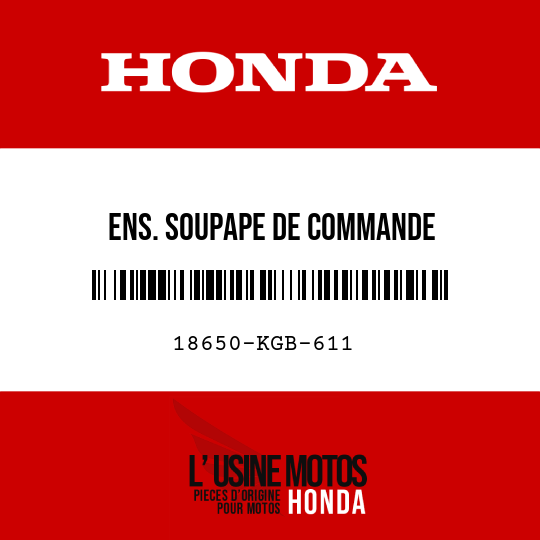 image de 18650-KGB-611 ENS. SOUPAPE DE COMMANDE D'IN-JECTION D'AIR