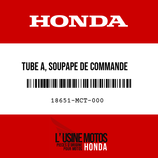 image de 18651-MCT-000 TUBE A, SOUPAPE DE COMMANDE   D'INJECTION D'AIR