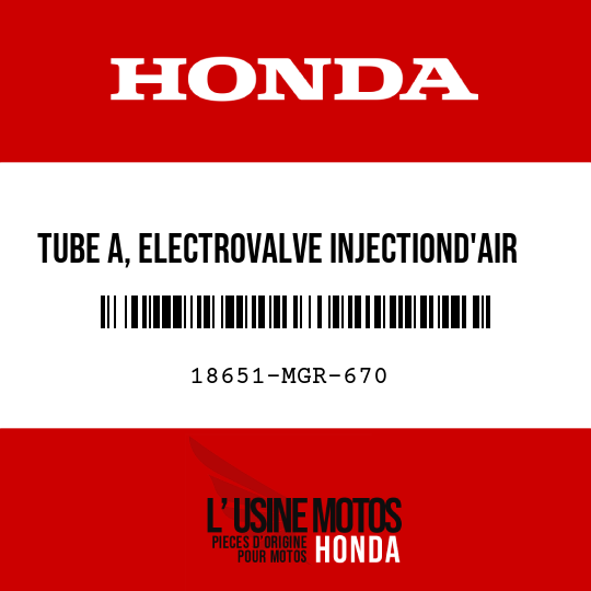 image de 18651-MGR-670 TUBE A, ELECTROVALVE INJECTIOND'AIR