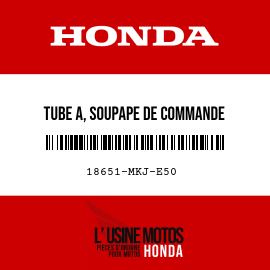 image de 18651-MKJ-E50 TUBE A, SOUPAPE DE COMMANDE D'INJECTION D'AIR