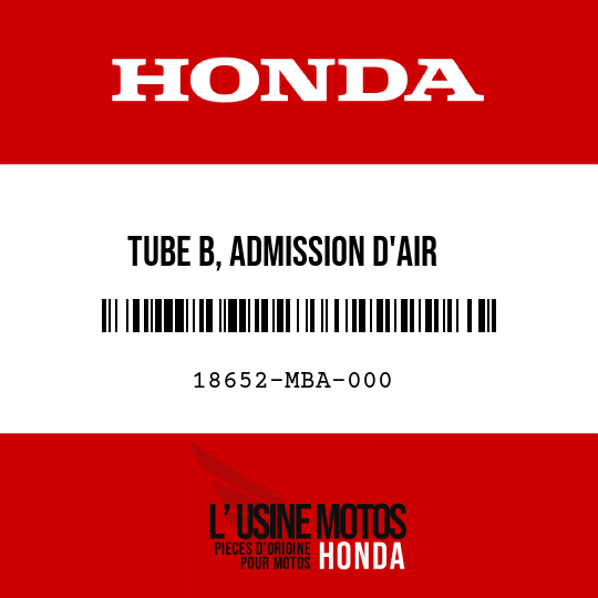image de 18652-MBA-000 TUBE B, ADMISSION D'AIR