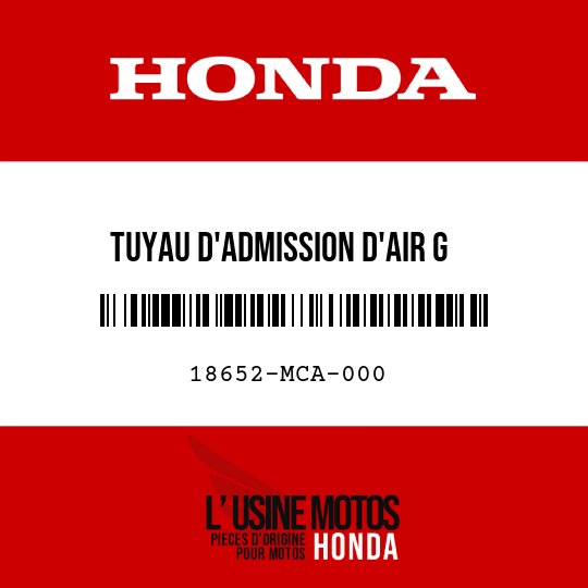 image de 18652-MCA-000 TUYAU D'ADMISSION D'AIR G