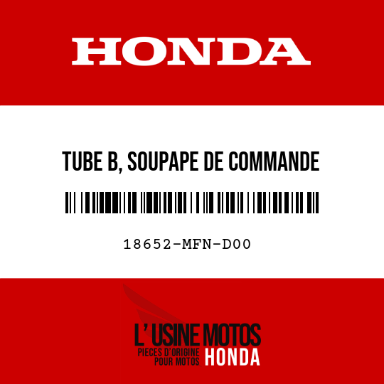 image de 18652-MFN-D00 TUBE B, SOUPAPE DE COMMANDE D'INJECTION D'AIR