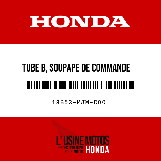 image de 18652-MJM-D00 TUBE B, SOUPAPE DE COMMANDE   D'INJECTION D'AIR