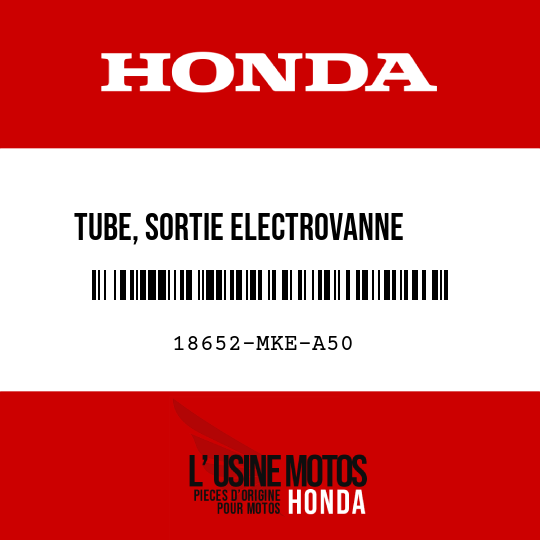 image de 18652-MKE-A50 TUBE, SORTIE ELECTROVANNE     INJECTION D'AIR
