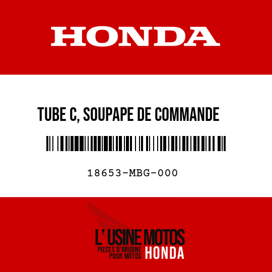 image de 18653-MBG-000 TUBE C, SOUPAPE DE COMMANDE   D'INJECTION D'AIR