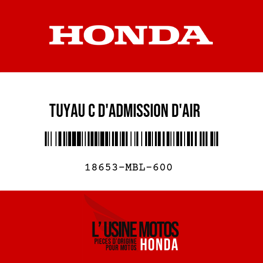 image de 18653-MBL-600 TUYAU C D'ADMISSION D'AIR
