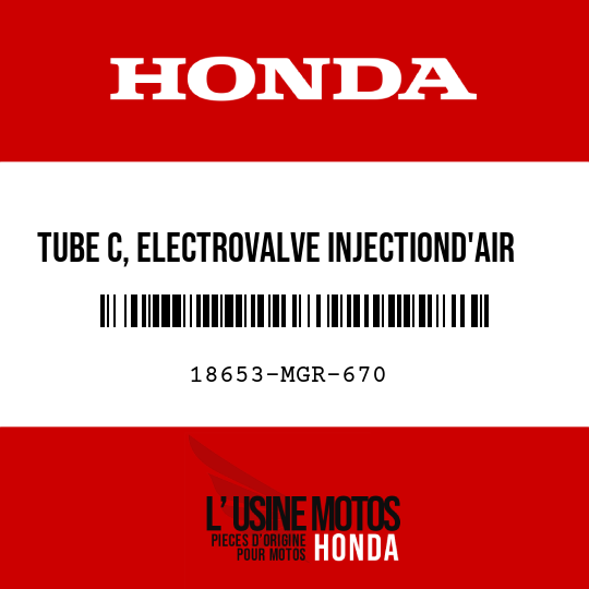 image de 18653-MGR-670 TUBE C, ELECTROVALVE INJECTIOND'AIR