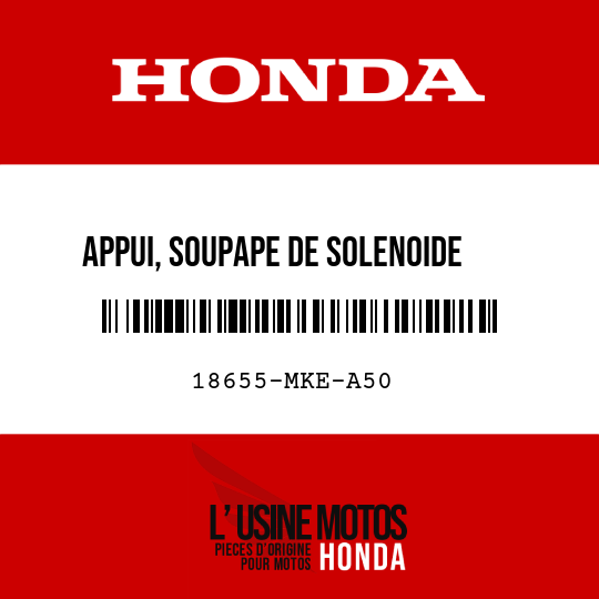 image de 18655-MKE-A50 APPUI, SOUPAPE DE SOLENOIDE   INJECTION AIR