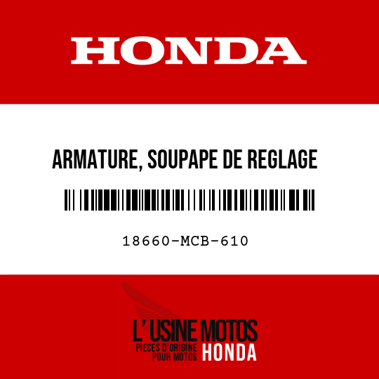 image de 18660-MCB-610 ARMATURE, SOUPAPE DE REGLAGE  D'INJECTION D'AIR