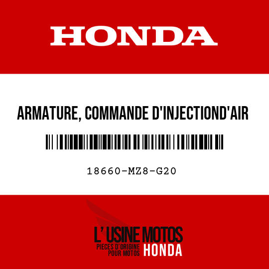 image de 18660-MZ8-G20 ARMATURE, COMMANDE D'INJECTIOND'AIR FIXATION DE SOUPAPE