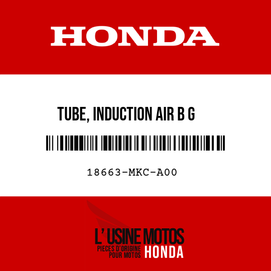 image de 18663-MKC-A00 TUBE, INDUCTION AIR B G