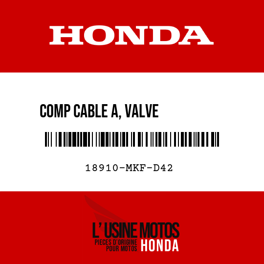 image de 18910-MKF-D42 COMP CABLE A, VALVE          ECHAPPEMENT