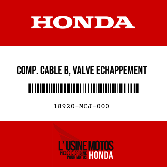 image de 18920-MCJ-000 COMP. CABLE B, VALVE ECHAPPEMENT