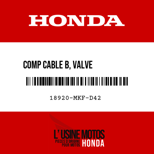 image de 18920-MKF-D42 COMP CABLE B, VALVE          ECHAPPEMENT
