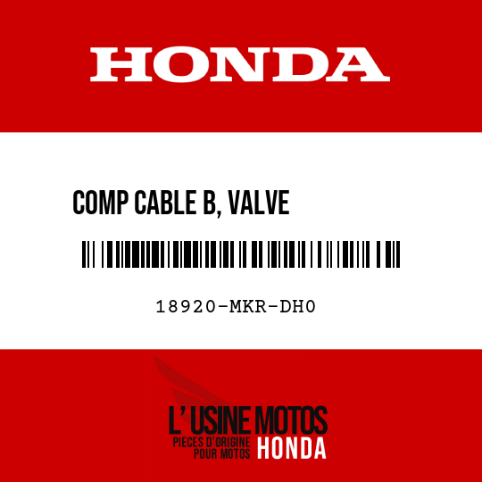 image de 18920-MKR-DH0 COMP CABLE B, VALVE          ECHAPPEMENT