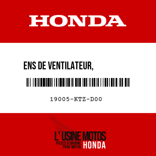 image de 19005-KTZ-D00 ENS DE VENTILATEUR,          REFROIDISSEMENT