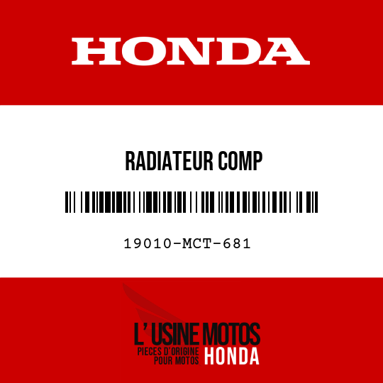 image de 19010-MCT-681 RADIATEUR COMP