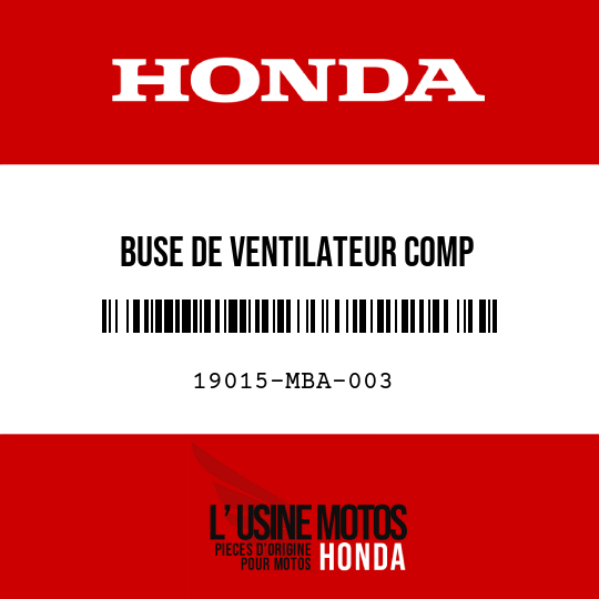 image de 19015-MBA-003 BUSE DE VENTILATEUR COMP