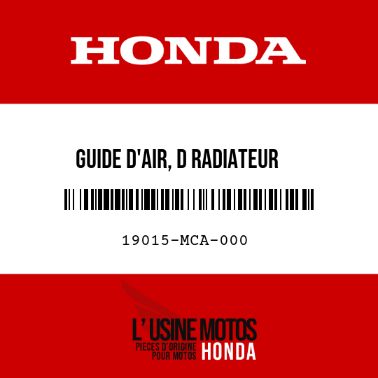 image de 19015-MCA-000 GUIDE D'AIR, D RADIATEUR