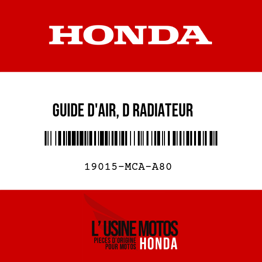 image de 19015-MCA-A80 GUIDE D'AIR, D RADIATEUR