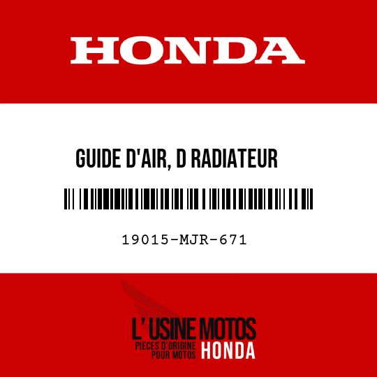 image de 19015-MJR-671 GUIDE D'AIR, D RADIATEUR