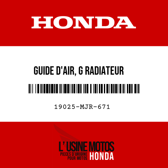 image de 19025-MJR-671 GUIDE D'AIR, G RADIATEUR