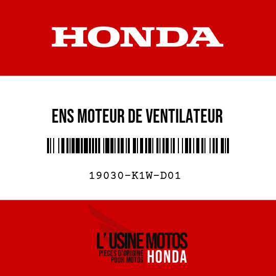 image de 19030-K1W-D01 ENS MOTEUR DE VENTILATEUR