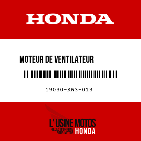 image de 19030-KW3-013 MOTEUR DE VENTILATEUR         REFROIDISSEMENT