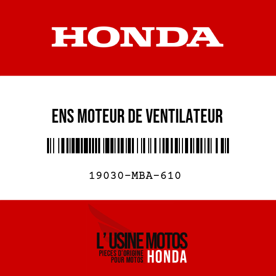 image de 19030-MBA-610 ENS MOTEUR DE VENTILATEUR