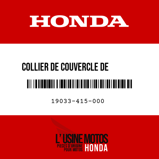 image de 19033-415-000 COLLIER DE COUVERCLE DE       RADIATEUR