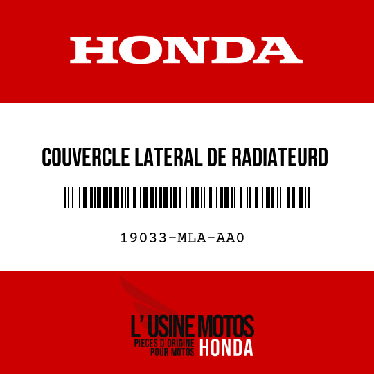image de 19033-MLA-AA0 COUVERCLE LATERAL DE RADIATEURD