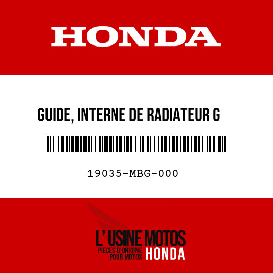 image de 19035-MBG-000 GUIDE, INTERNE DE RADIATEUR G