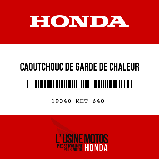 image de 19040-MET-640 CAOUTCHOUC DE GARDE DE CHALEUR