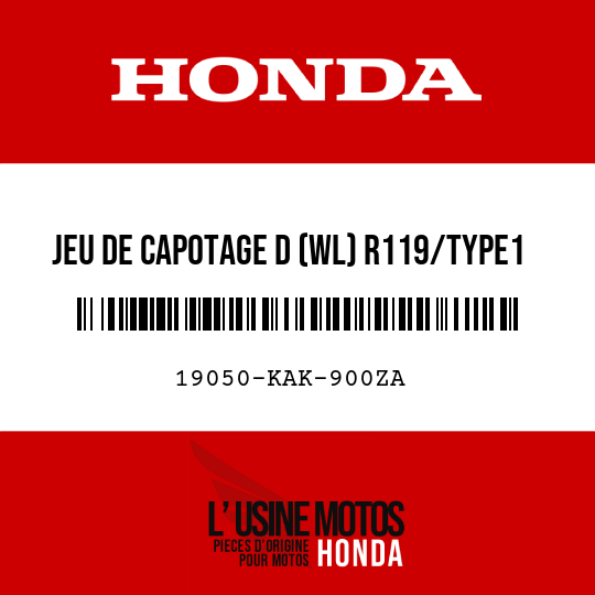 image de 19050-KAK-900ZA JEU DE CAPOTAGE D (WL) R119/TYPE1 
