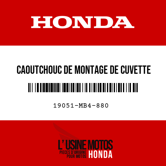image de 19051-MB4-880 CAOUTCHOUC DE MONTAGE DE CUVETTE