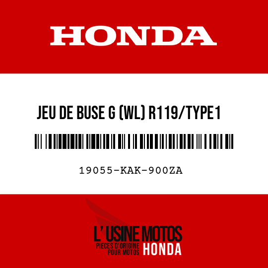 image de 19055-KAK-900ZA JEU DE BUSE G (WL) R119/TYPE1 