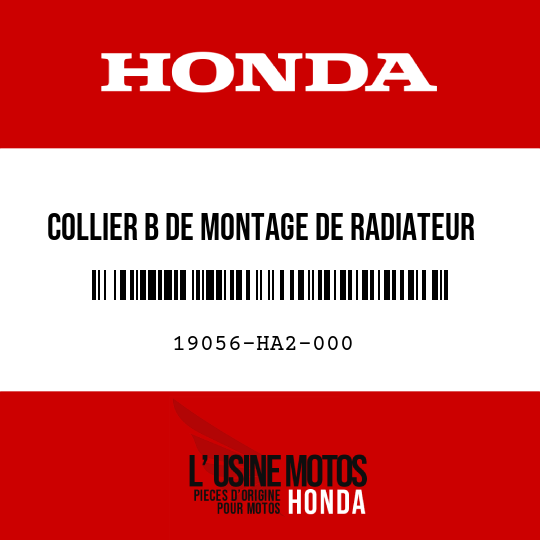image de 19056-HA2-000 COLLIER B DE MONTAGE DE RADIATEUR