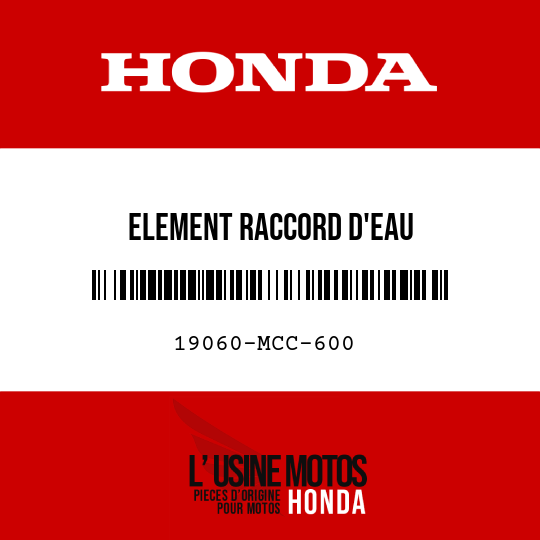 image de 19060-MCC-600 ELEMENT RACCORD D'EAU