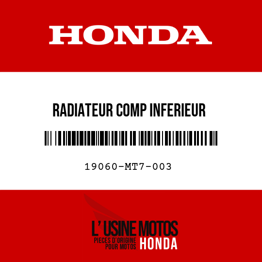 image de 19060-MT7-003 RADIATEUR COMP INFERIEUR