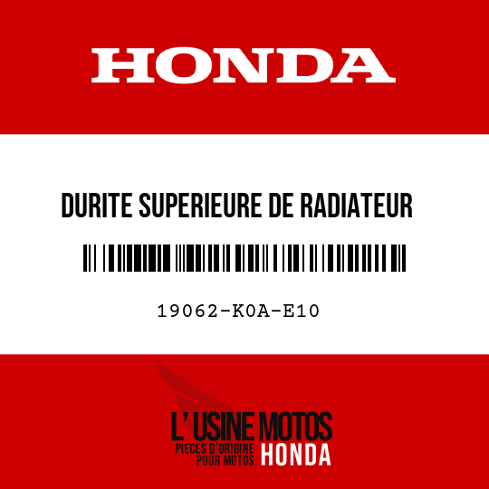 image de 19062-K0A-E10 DURITE SUPERIEURE DE RADIATEUR