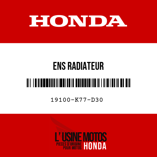 image de 19100-K77-D30 ENS RADIATEUR