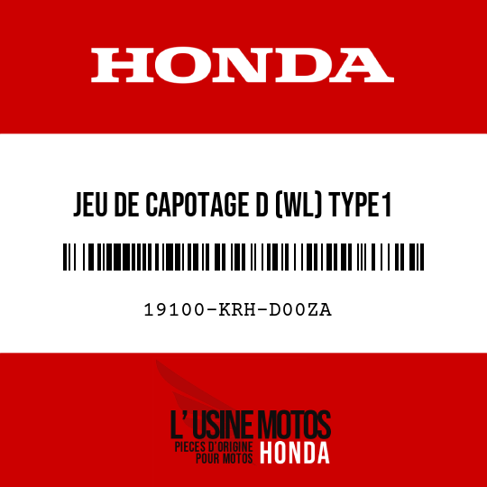 image de 19100-KRH-D00ZA JEU DE CAPOTAGE D (WL) TYPE1