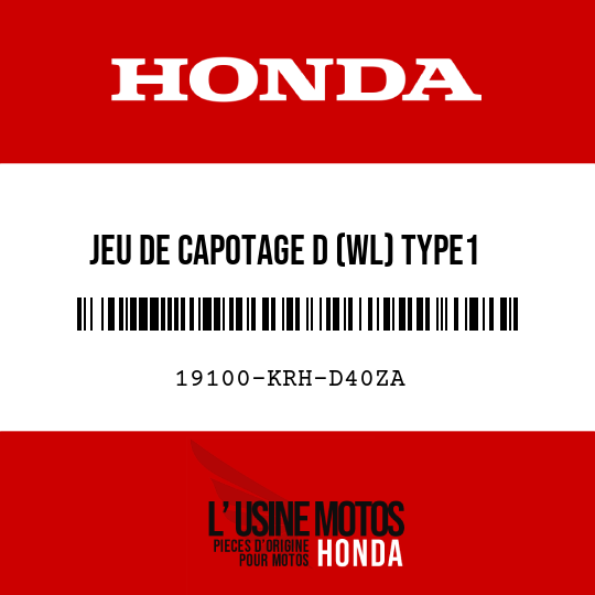 image de 19100-KRH-D40ZA JEU DE CAPOTAGE D (WL) TYPE1