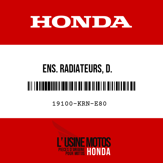 image de 19100-KRN-E80 ENS. RADIATEURS, D.
