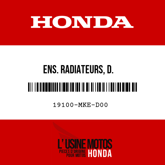 image de 19100-MKE-D00 ENS. RADIATEURS, D.