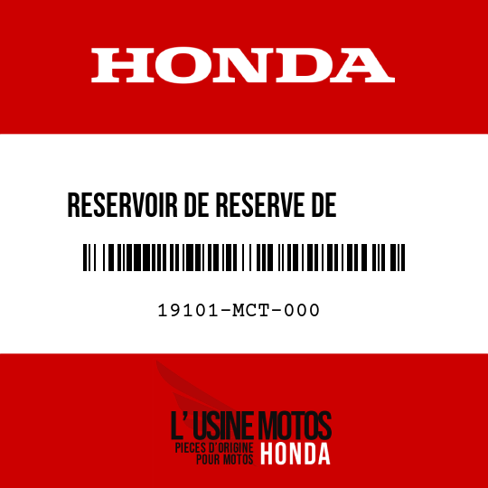 image de 19101-MCT-000 RESERVOIR DE RESERVE DE       RADIATEUR