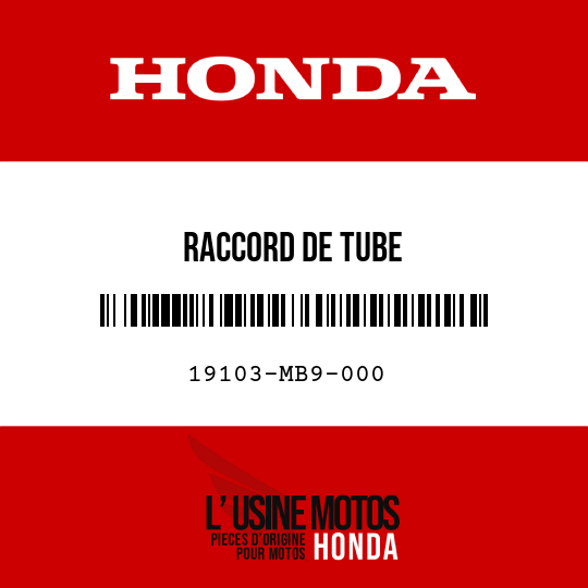 image de 19103-MB9-000 RACCORD DE TUBE